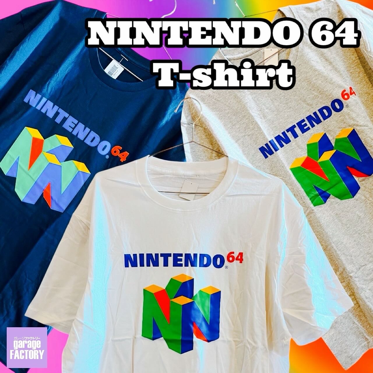 New Item NINTENDO 64 Tシャツ 3color ¥4,400 ど世代には刺さる 